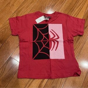 NWT Baby Gap x Junk Food Boys Spiderman Logo T shirt Size 2T